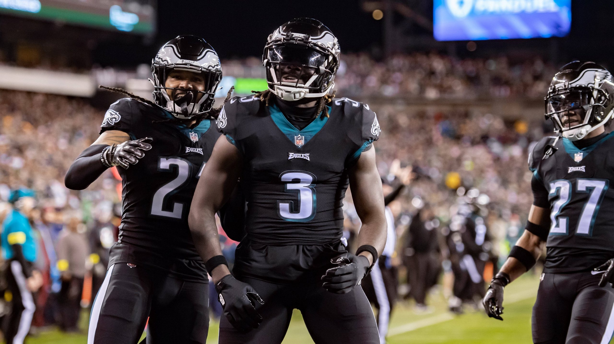 Eagles TE Grant Calcaterra at Super Bowl LVII 