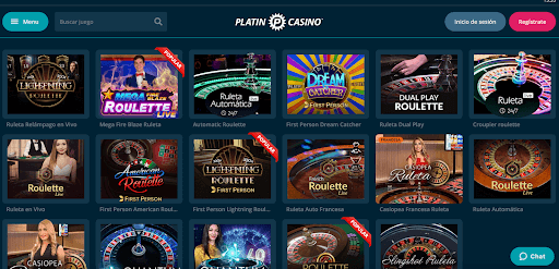 Platin Casino en Vivo