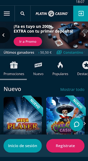 Platin Casino Móvil