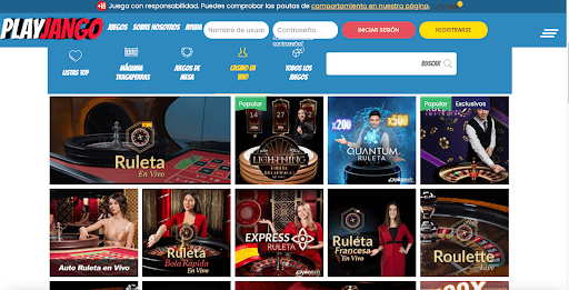 PlayJango Casino en Vivo