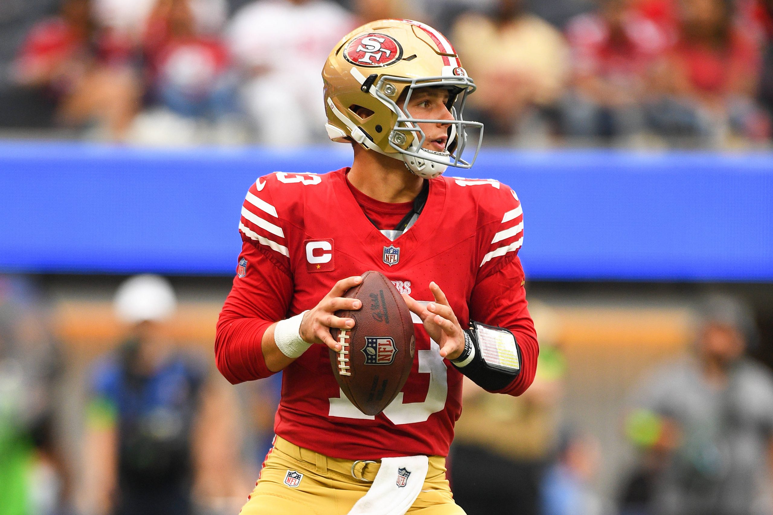 49ers QB Brock Purdy (oblique/rib) questionable for 'TNF' vs. Seahawks